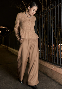 POL - Grove High Neck Knit in Gold