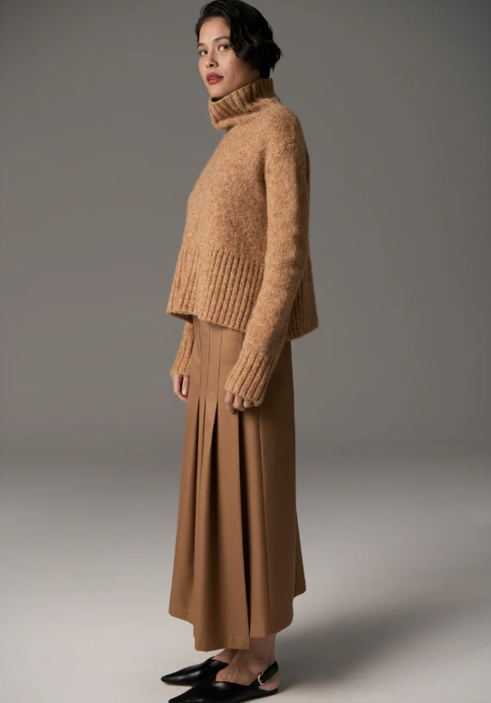 POL - Grove High Neck Knit in Gold