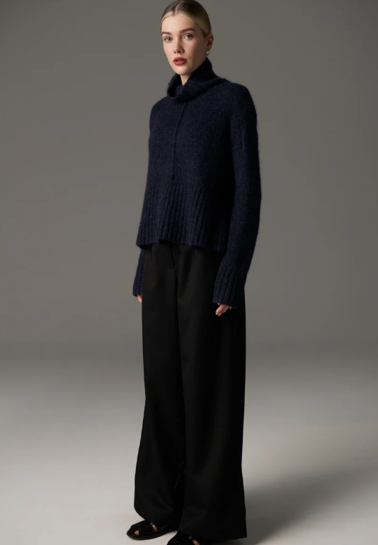 POL - Grove High Neck Knit in Ink