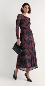 Staple The Label - Olina Mesh Maxi Dress in Abstract Floral