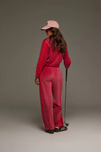 Araminta James - Mara Velour Pant in Pomegranite