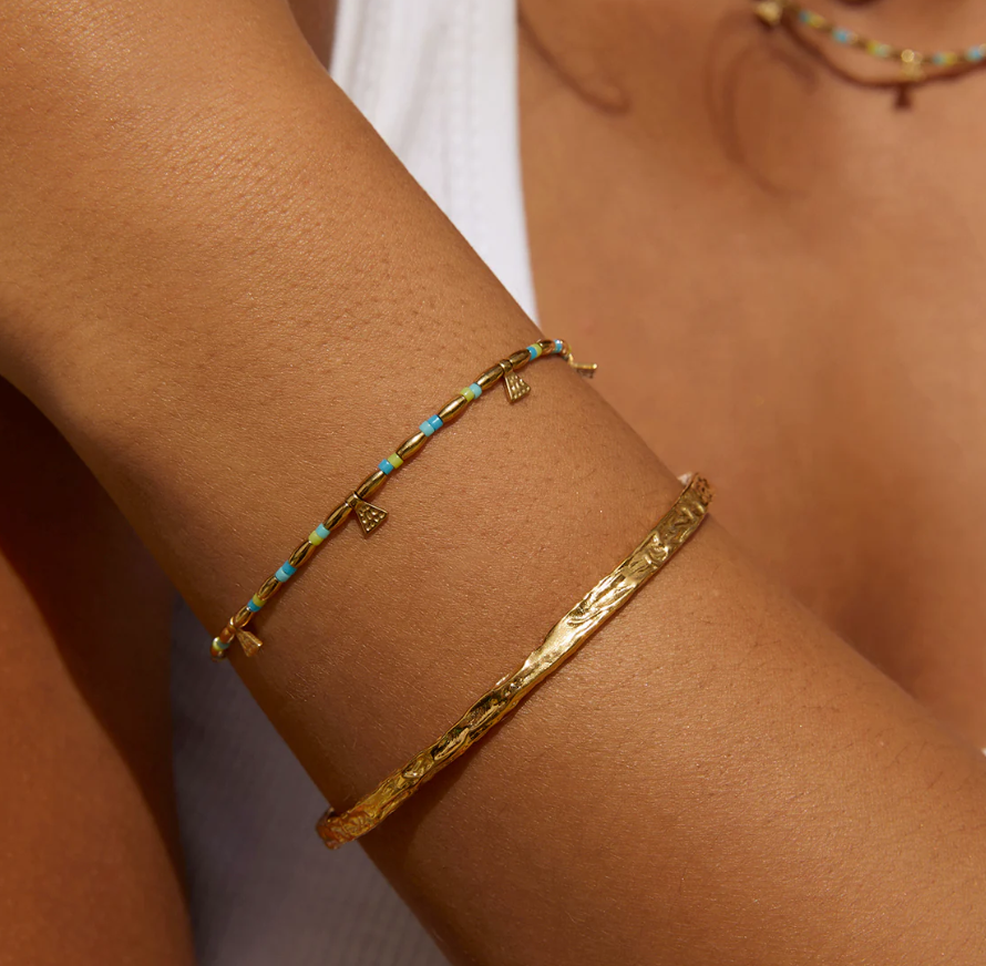 Arms of Eve - Natalia Gold Bracelet in Ocean