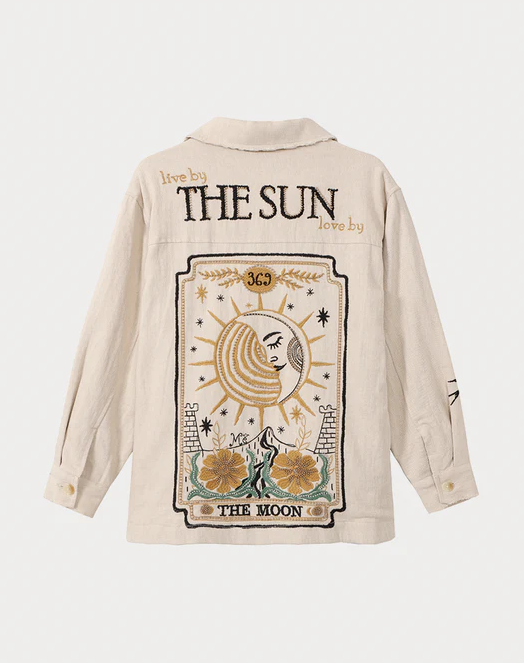 Me369 - Briann Embroidered Jacket in Sand