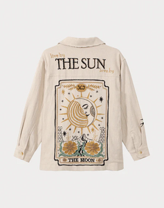Me369 - Briann Embroidered Jacket in Sand