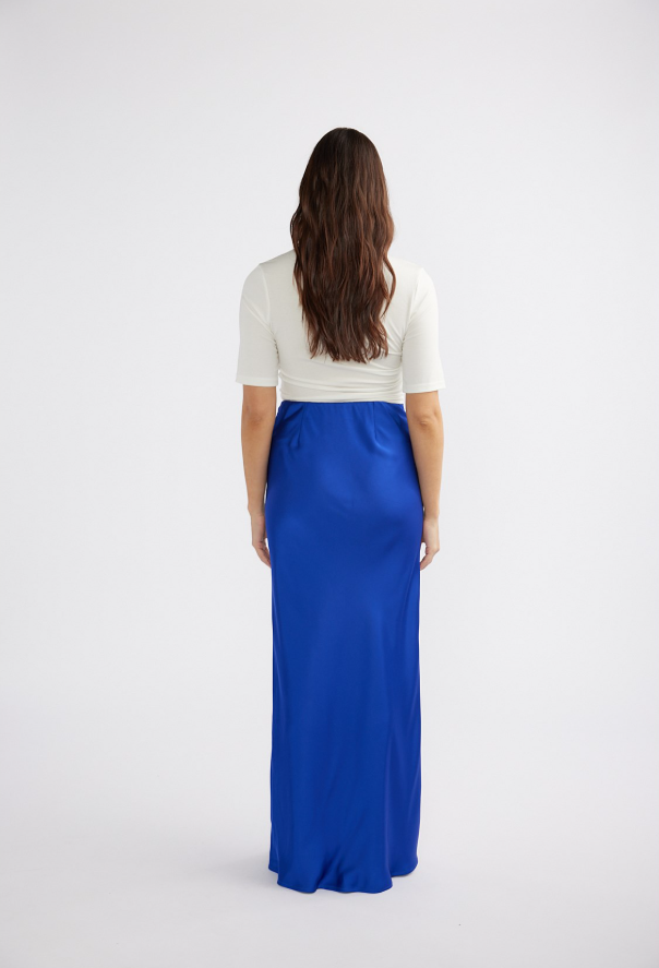 Ena Pelly - Lola Satin Skirt in Electric Blue
