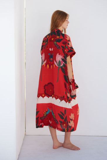 Cristina Beautiful Life - Jenna Shirt Dress in Red