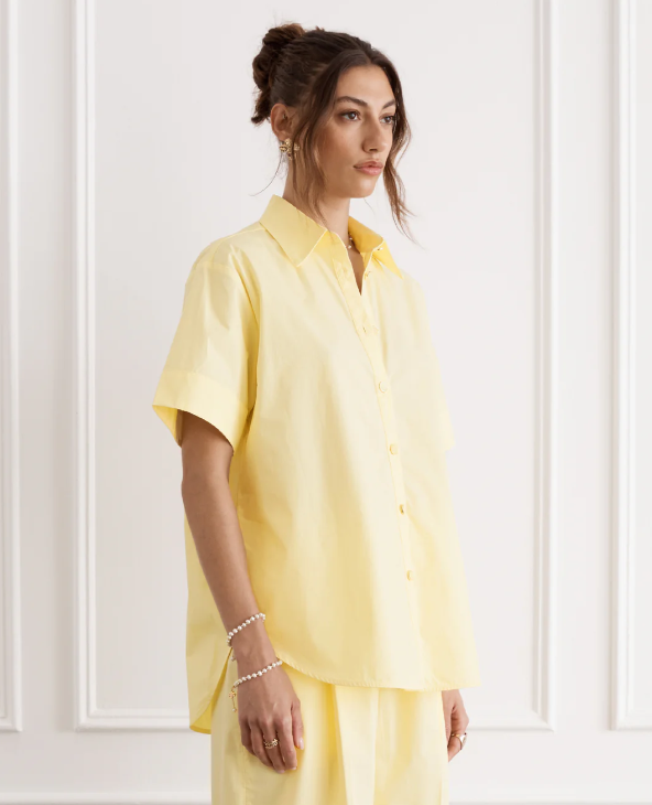 Heaven - Bianca Cuban Shirt in Lemon