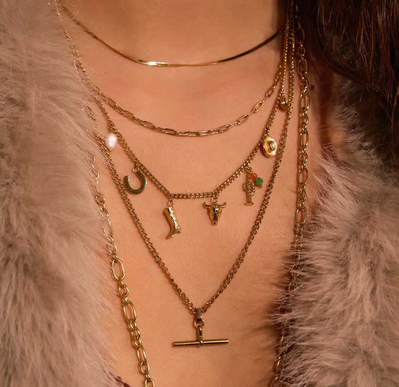 Arms of Eve -Rodeo Gold Charm Necklace