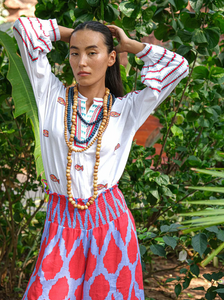 Nimo with Love - Majoran Pants in Ikat Red