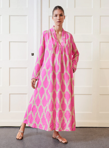 Nimo with Love - Sandalwood Dress in Ikat Pink