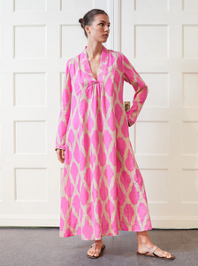 Nimo with Love - Sandalwood Dress in Ikat Pink