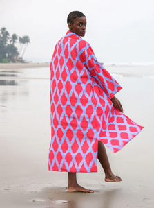 Nimo with Love - Licorice Coat in Ikat Red