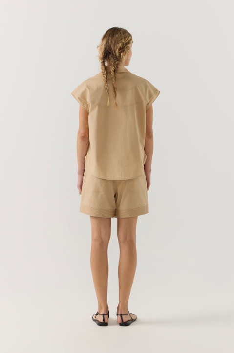 Foemina - Brooklyn Shirt in Sand Poplin