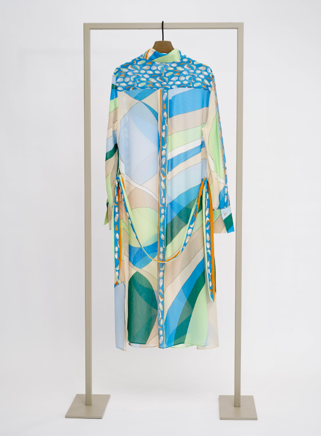 Herzen Angelegenheit - Silk Dress in Blue Multi