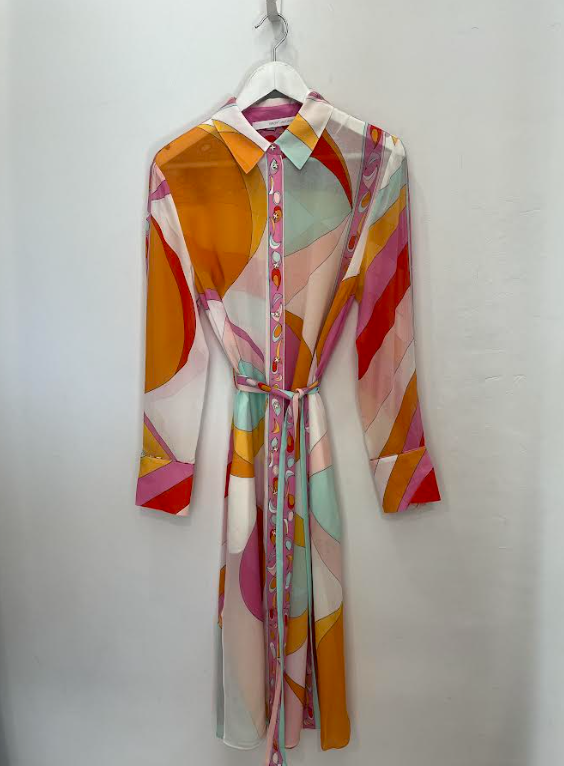 Herzen Angelegenheit - Silk Dress in Pink Multi