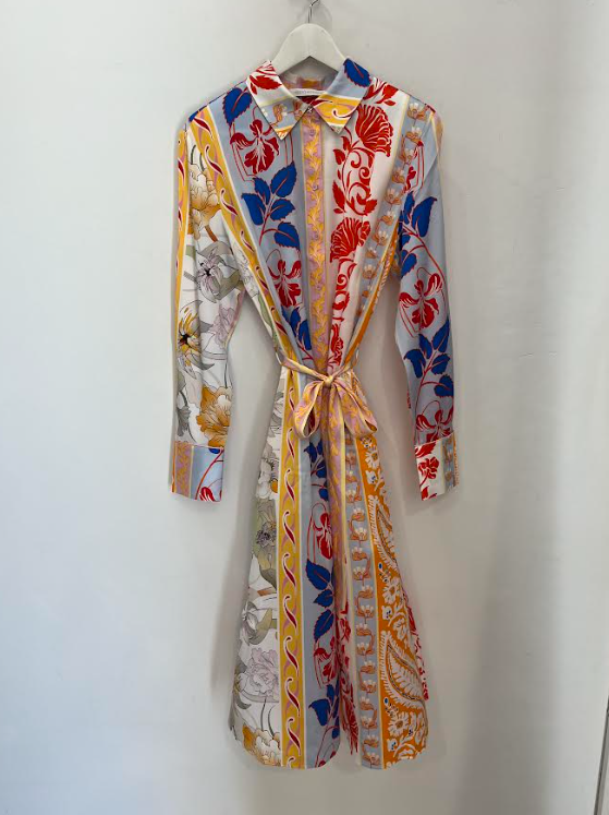 Herzen Angelegenheit - Silk Dress in Tomato Print