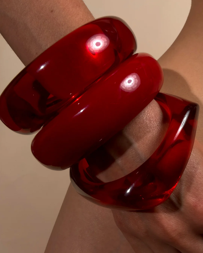 Luv AJ - The formentera Bangle Set in Red