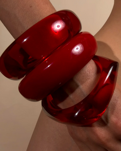 Luv AJ - The formentera Bangle Set in Red