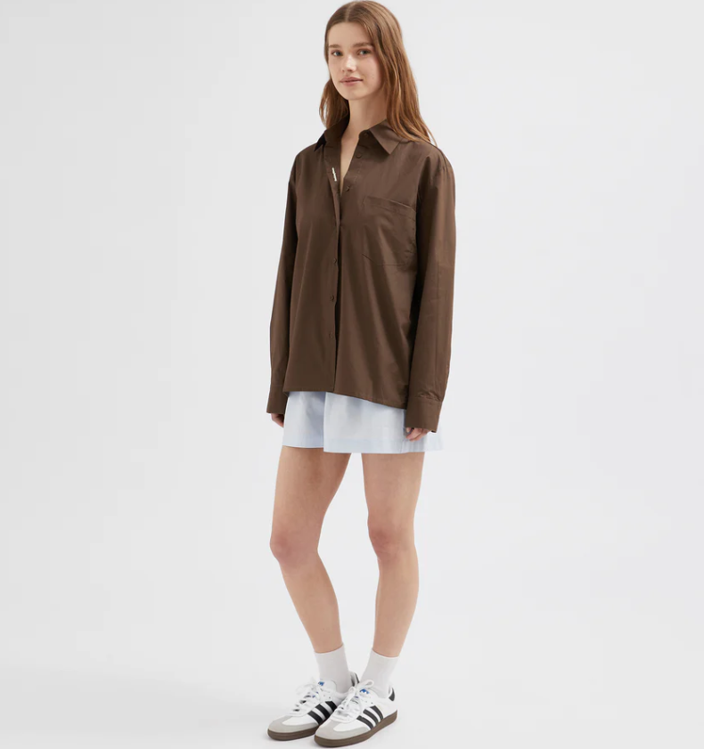 Holiday Shop Chocolate Cotton Shirt