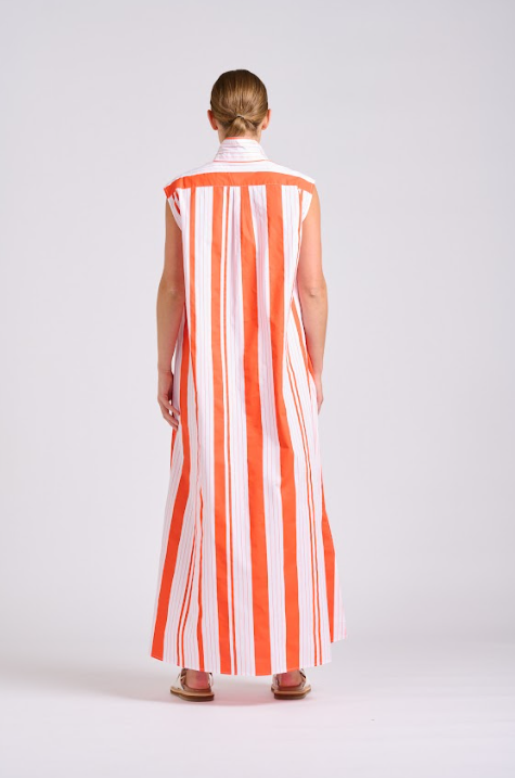 Shirty - Sabine Dress in Sunset Retro Stripe