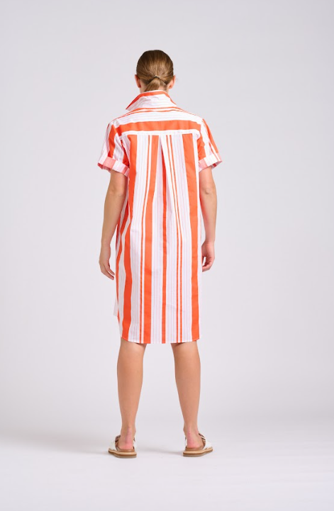 Shirty - The Catie Dress in Sunset Rio Stripe