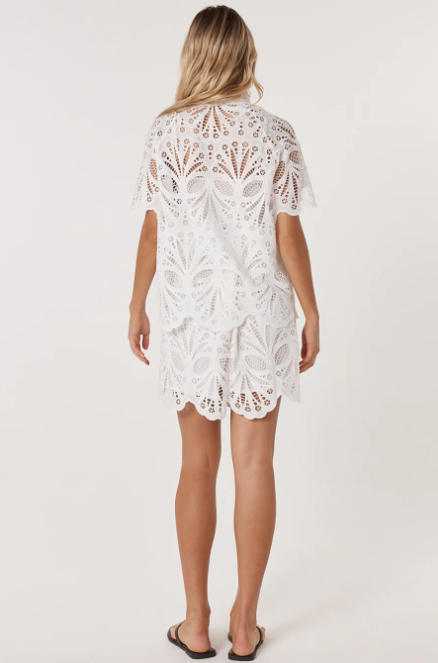 Fate + Becker - Broderie Short Set in Ivory