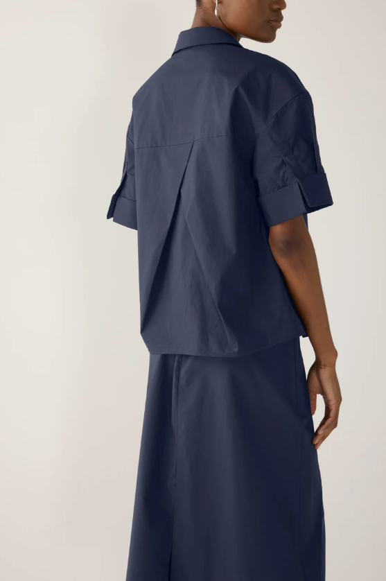Foemina - Pixie Shirt in Navy Poplin