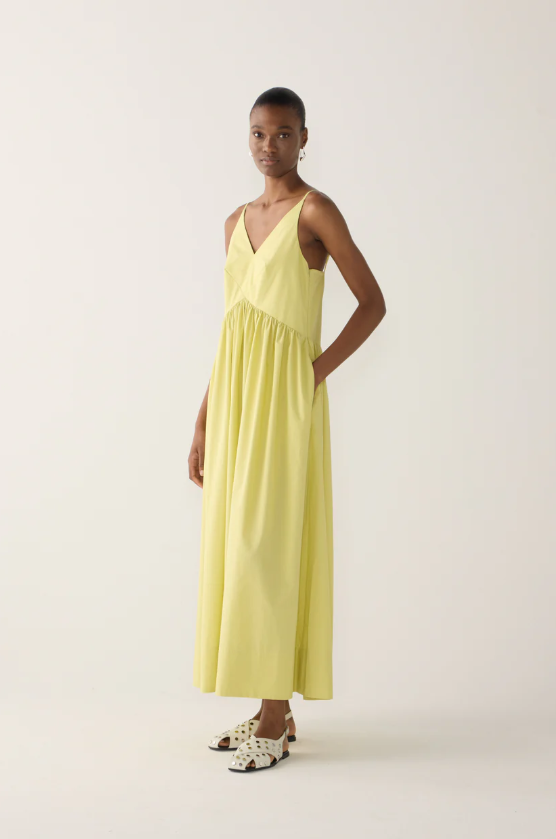 Foemina - Amanda Dress in Citrus Cotton Tencel