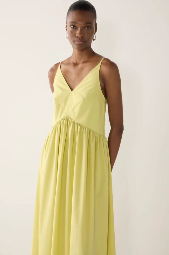 Foemina - Amanda Dress in Citrus Cotton Tencel