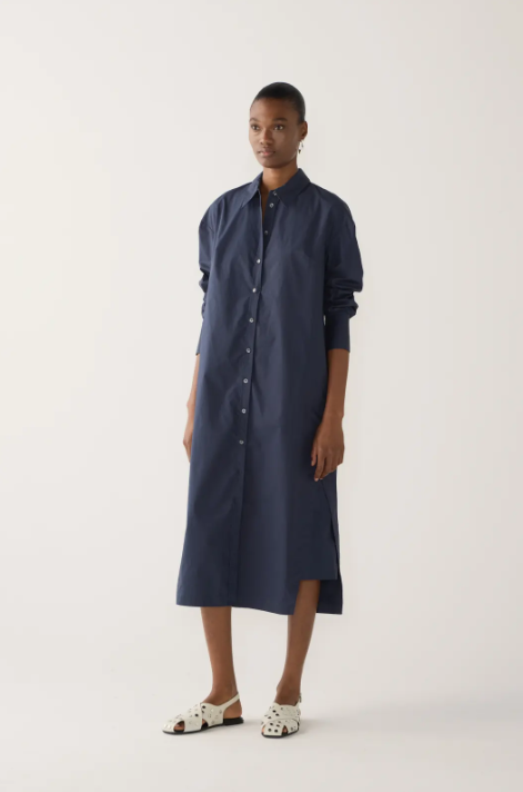 Foemina - Patsy Dress in Navy Poplin