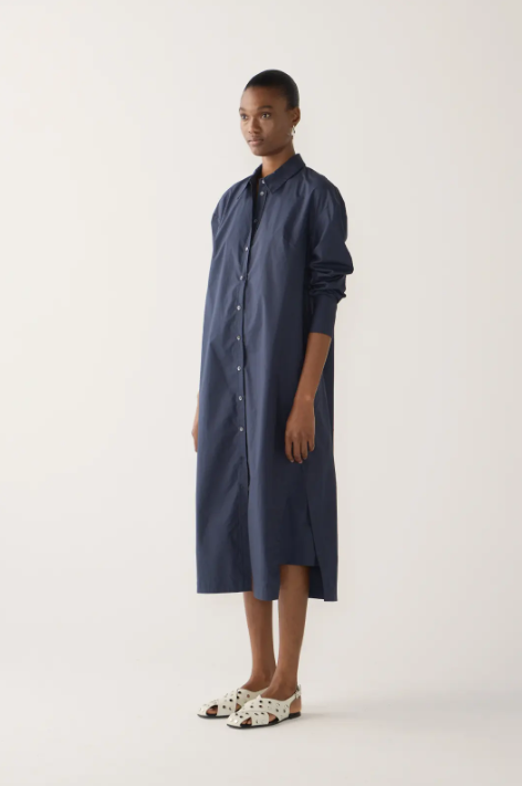 Foemina - Patsy Dress in Navy Poplin