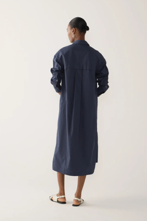 Foemina - Patsy Dress in Navy Poplin