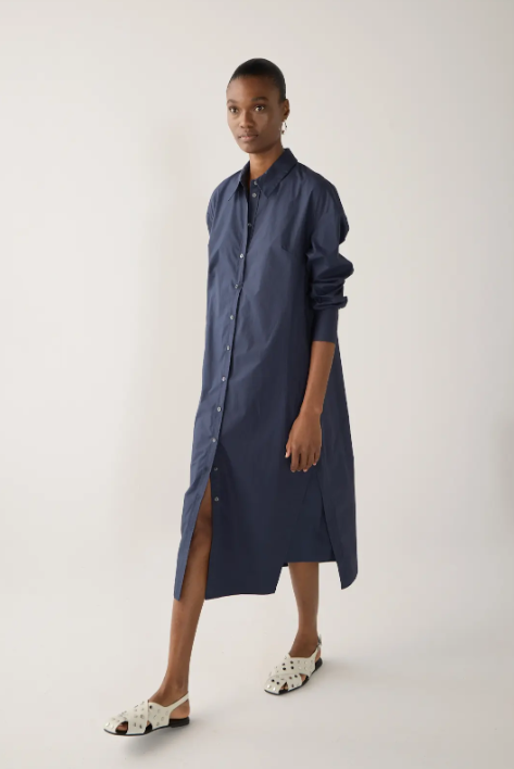 Foemina - Patsy Dress in Navy Poplin