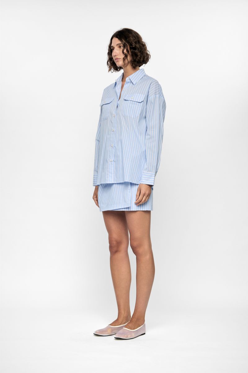 Staple The Label - Ayra Shirt in Blue/White