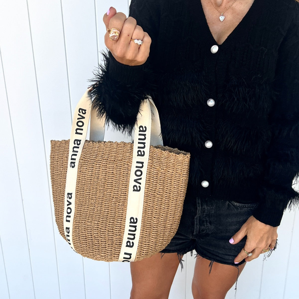 Anna Nova -Santorini Scoop Tote in Natural