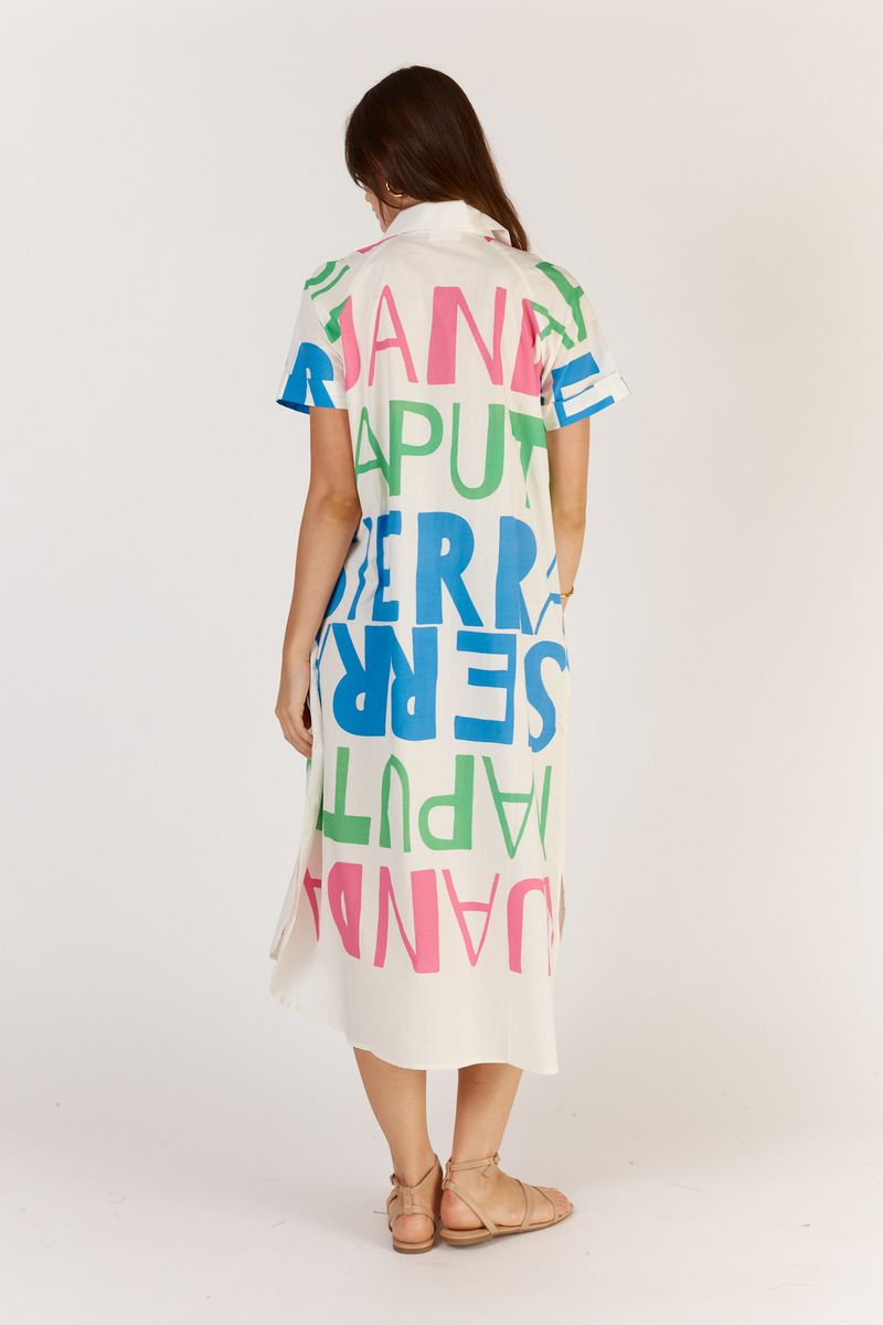 Itami - Sierra Button Dress in White