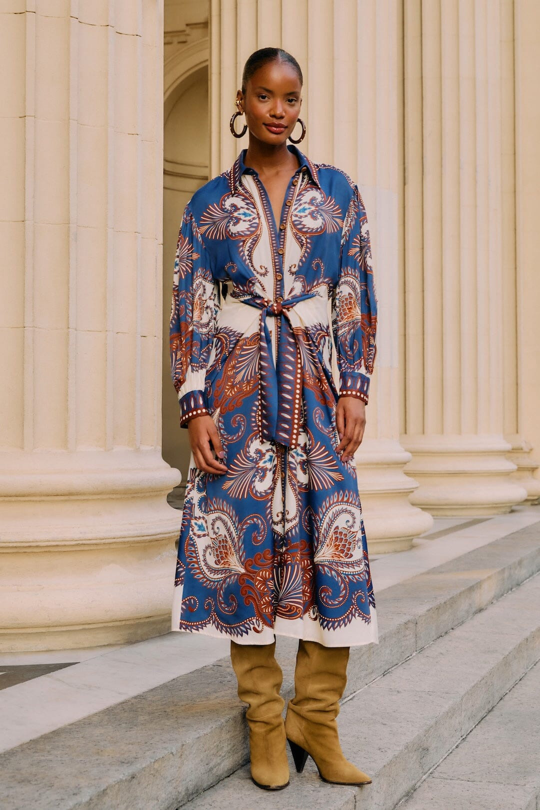 Farm Rio - Arabesque Scarf Midi Dress