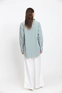 Mael - Florence Shirt in Green/White