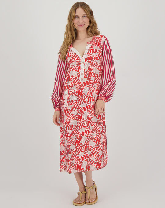 Me369 - Hanna Placket Dress in Lucky Me