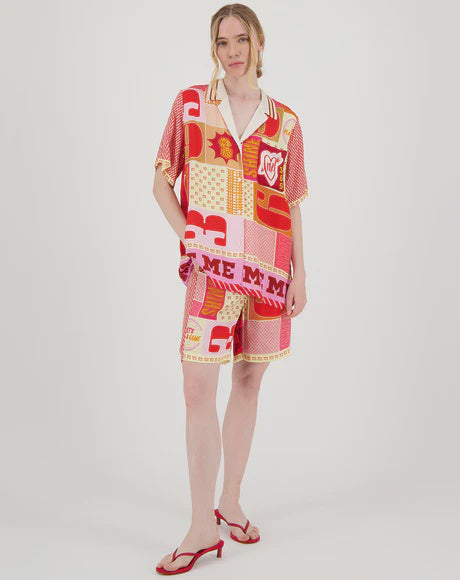 Me369 - Lilian Knit Collar Shirt in Lucky Me