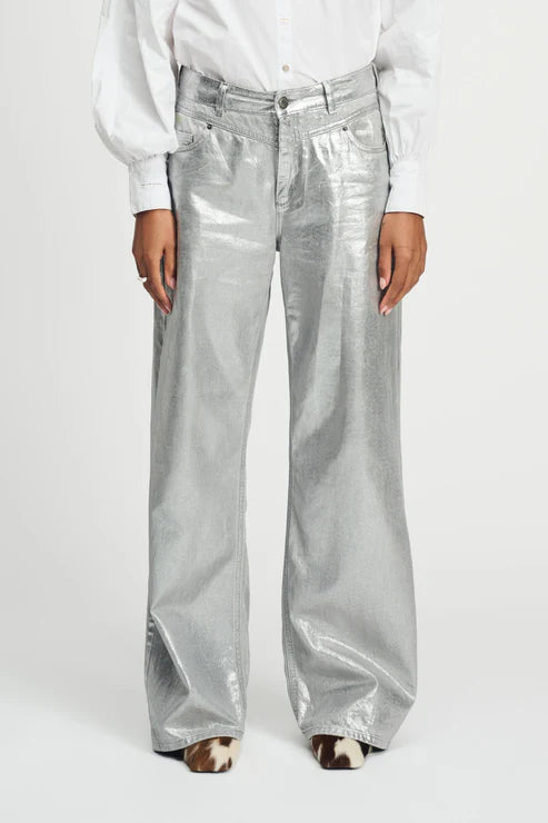 POM - Shimmer Silver Denim Jeans