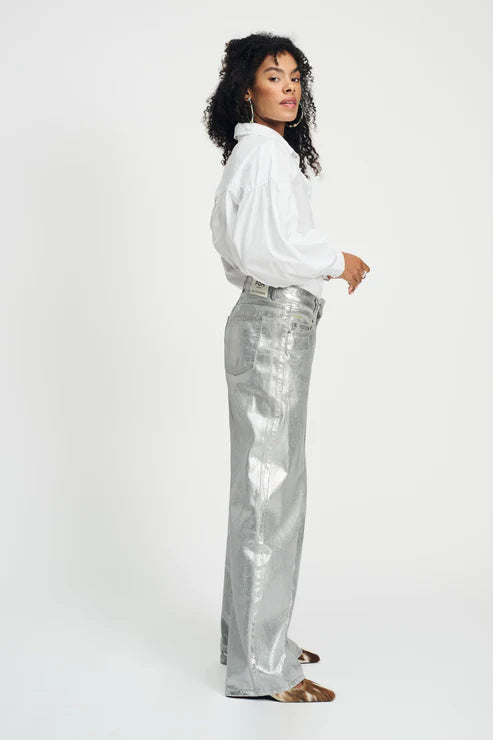POM - Shimmer Silver Denim Jeans