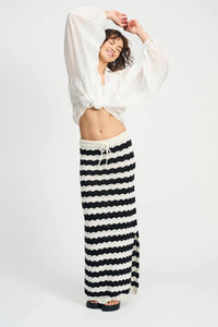 POM - Crochet Black and White Skirt
