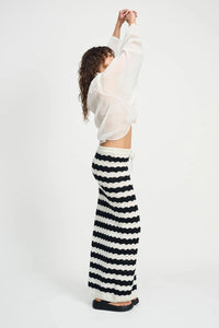 POM - Crochet Black and White Skirt