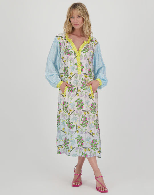 Me369 - Hanna Placket Dress in Pura Vida
