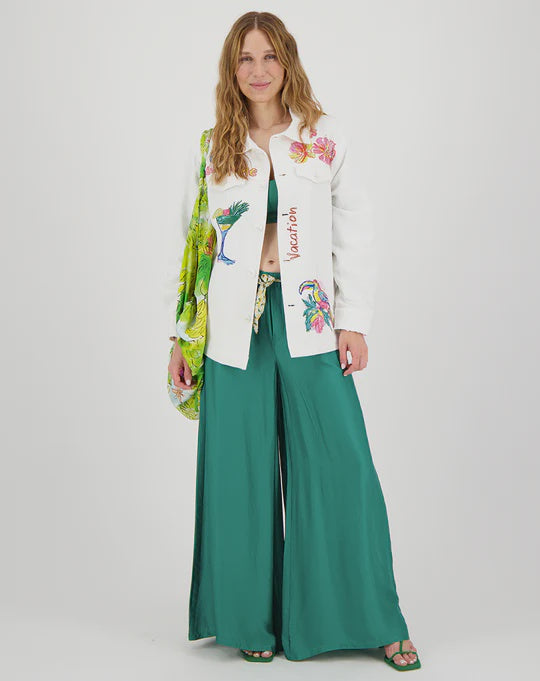 Me369 - Briann Embroidered Jacket in White