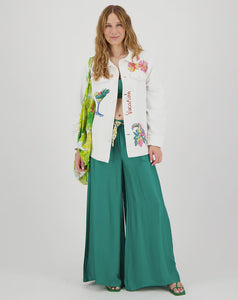Me369 - Briann Embroidered Jacket in White