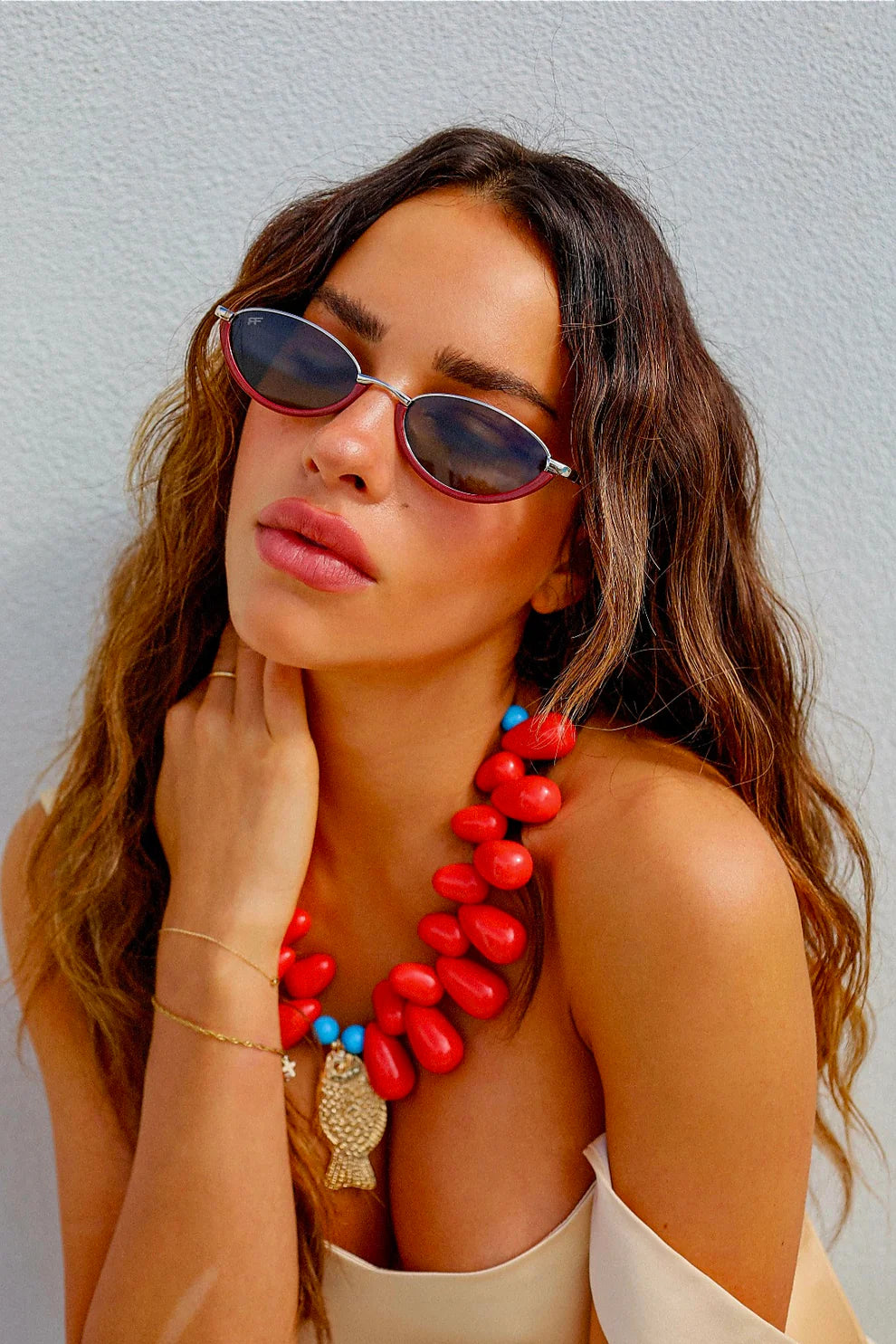 Chrissy L Jewellery - Eternal Necklace in Red