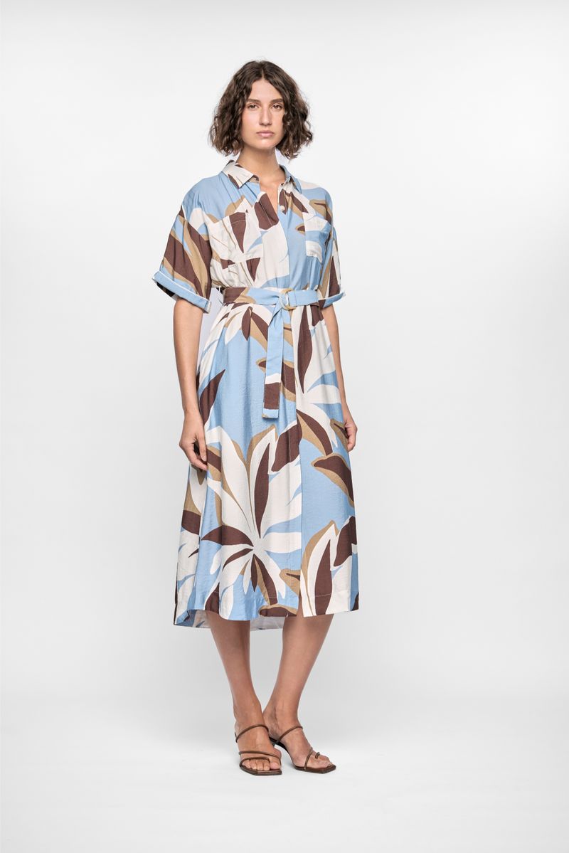 Staple The Label - Maeve Midi Shirt Dress in Resort