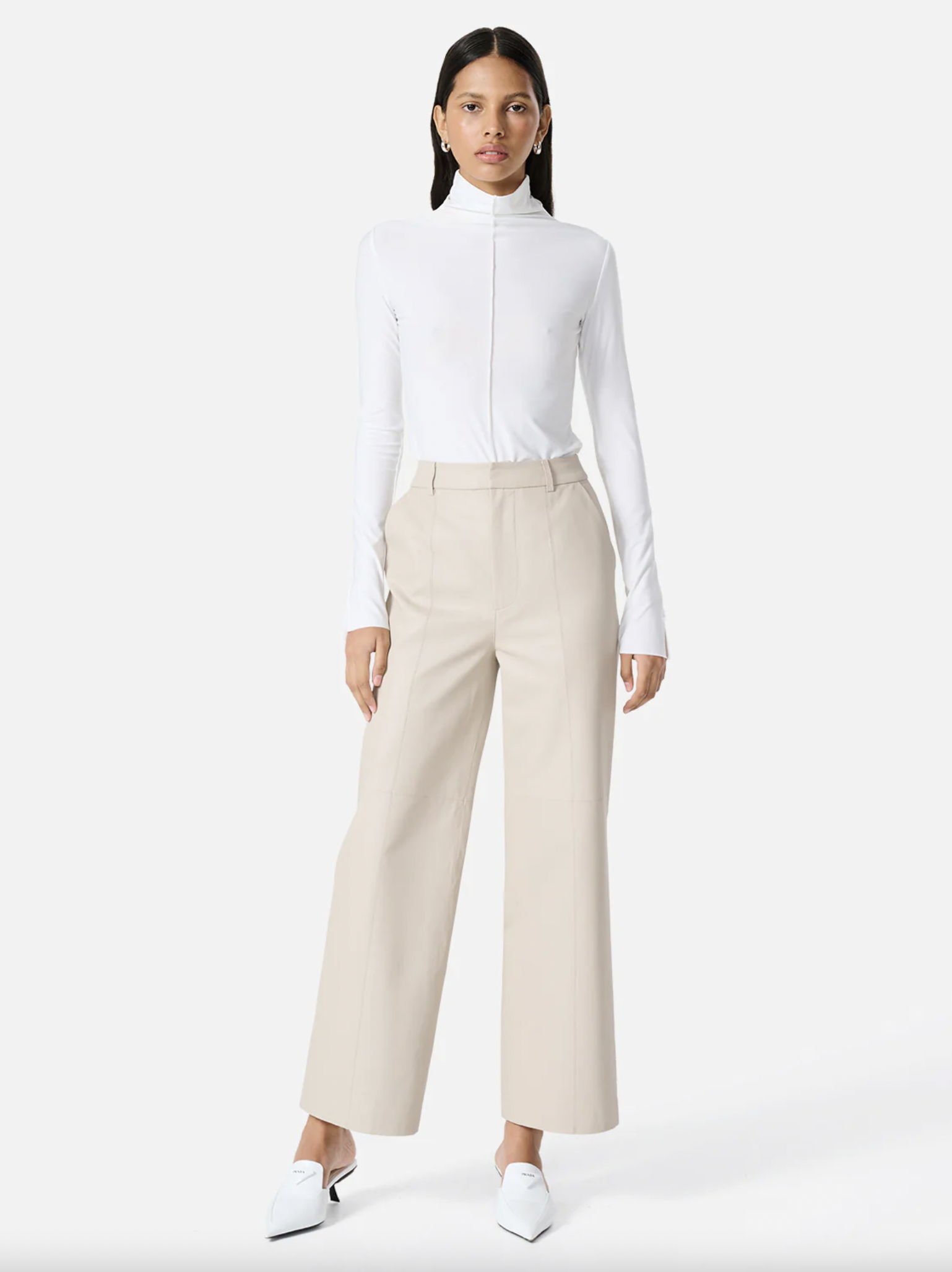 Ena Pelly - Stanford Leather Pant in Turtle Dove